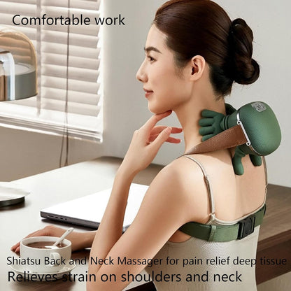 Airlandolists Hand Shoulder and Neck Massager, Airlandolists Neck and Shoulder Massager with Heat, Electric Shiatsu Back Massage, Deep Tissue 3D Kneading, Compact and Lightweight, for Shoulders, Leg